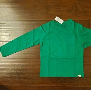 GAP boy's 5T long-sleeved green pocket tee NWT